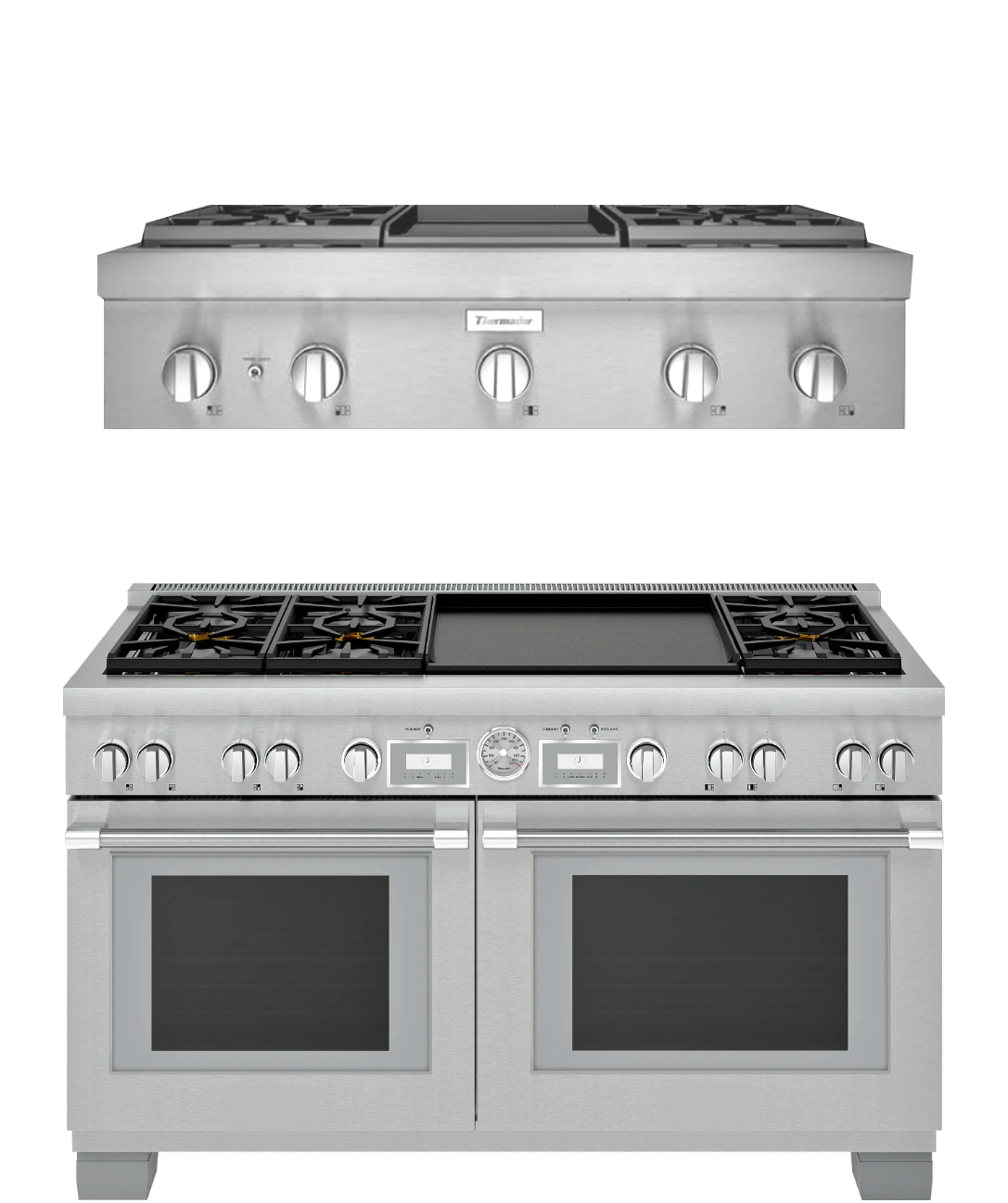 Professional dual-fuel range